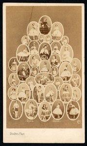Bailarinos da Ópera de Paris (foto a p/b) de Andre Adolphe Eugene Disderi