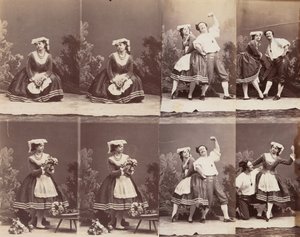 Eugénie Schlosser e Coralli, 1863. de Andre Adolphe Eugene Disderi