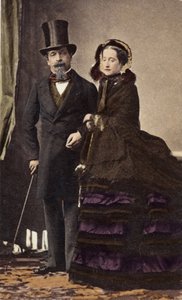Napoleão III e Imperatriz Eugenie de Disderi (1819-1889) - cerca de 1865 - Coloração digital