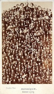 Personalidades do Segundo Império, c.1860 (fotomontagem sépia) de Andre Adolphe Eugene Disderi