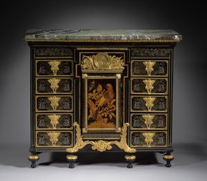 Ebony Cabinet, c.1690 (marchetaria em metal e casca de tartaruga, madeira)