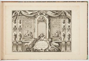 Novos desenhos para móveis e obras de bronze e marchetaria de Andre Charles Boulle