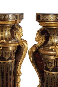 Par de pedestais de Luís XIV de Andre Charles Boulle