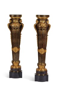 Par de pedestais Luís XIV, 1700-15 de Andre Charles Boulle