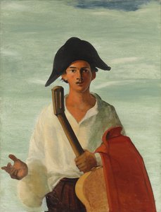 Arlequim segurando uma guitarra, c.1930 (óleo sobre tela) de Andre Derain