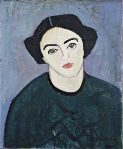 Madame Derain em verde de Andre Derain