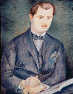 Retrato de Paul Guillaume, c.1919-20 (óleo sobre tela) (ver também 287559) de Andre Derain