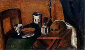 Natureza morta com uma caveira de Andre Derain