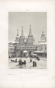 O portão da ressurreição em Moscou, 1839 de Andre Durand