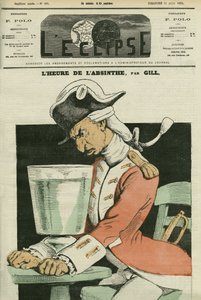 Absinthe hour, ilustração de um poema de Gill. Capa em "L
