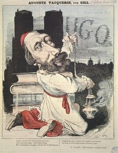 Auguste Vacquerie (1819-95) da capa de LEclipse, gravado por Yves & Barret, 3 de novembro de 1872 de Andre Gill
