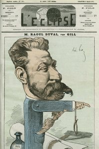 Desenho animado de Fernand Raoul-Duval (Fernand Raoul Duval) de Andre Gill