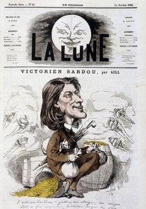 Cartoon de Victorian Sardou de Gill - Capa da Lua de 14/10/1866. de Andre Gill