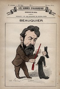 Desenho animado do político francês Charles Beauquier 1833 - 1916 de 