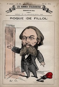 Desenho animado de Jean Thoxene Roque por Fillol 1824-1889 político inglês de 
