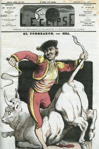 O desenho animado de um Torreador. Capa em "L