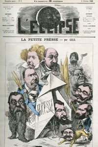Criação de "La Petite Presse", com Jannin, Delsaux, Hermant, Hemery, De Balathier, Bragelonne, Dumas, Ponson du Terrail, Jean du Boys, Revillon e Coste. Capa em "L