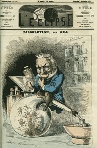 Dissolução, Adolphe Thiers (1797-1877), historiador e Presidente da República. Capa em "L