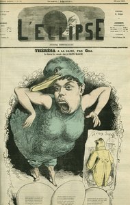 Emma Valendon dit Theresa (1837-1913), cantora em "The Tyrolean ducks", no Gaite Theatre. Capa em "L