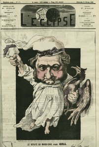 Eugene Rouher (1814-1884), político francês, líder do partido Bonapartista. Capa em "L