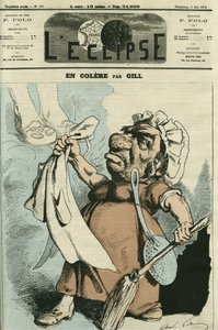 Com raiva, uma ilustração de uma mulher a fazer o seu avental. Capa em "L