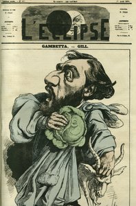 Leon Gambetta (1838-1882), político francês. Capa em "L