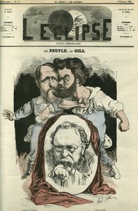 Les Peuples, com Clement Duvernois (1836-1879), Pierre-Joseph Proudhon (1809-1865), e Jules Valles (1832-1885), escritores e políticos. Capa em "L
