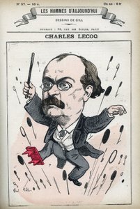 Retrato de Alexandre Charles Lecocq (1832-1918), compositor francês. Caricatura de Gill, Paris. de Andre Gill