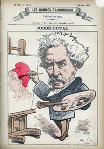 Retrato de Armand Felix Maris Jobbe-Duval Jobbe Duval (1821-1889), pintor e político francês. Desenho animado de Gill, Paris. de Andre Gill