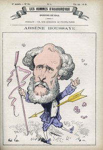 Retrato de Arsene Houssaye (1815-1896), homem de letras francês. Caricatura de Gill, Paris. de Andre Gill