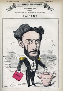 Retrato de Charles-Ange Laisant (1841-1893), cientista e político francês. Desenho animado de Gill, Paris. de Andre Gill