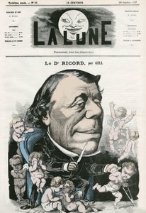 Retrato do Dr. Ricord, médico francês. Cartoon de Gill, em "La Lune", 20 de outubro de Andre Gill