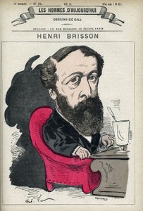Retrato de Eugene Henri Brisson (1835-1912), advogado, jornalista e político francês. Desenho animado de Gill, Paris. de Andre Gill