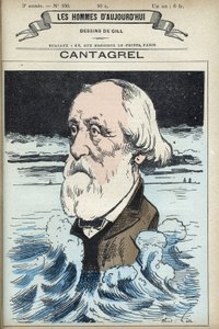 Retrato de Felix Francois Jean Cantagrel (1810-1887), homem de letras, conselheiro municipal e deputado de Paris. Desenho animado de Gill, Paris. de Andre Gill