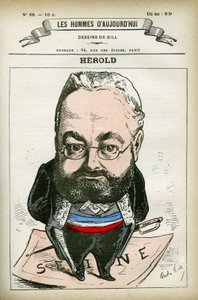 Retrato de Ferdinand Herold (1828-1882), político francês. Caricatura de Gill, Paris. de Andre Gill