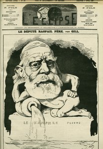 Retrato de François-Vincent Raspail (1794-1878), químico, médico e político francês. Capa em "L