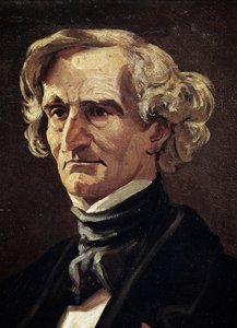 Retrato de Hector Berlioz, compositor francês, detalhe (óleo sobre tela de Andre Gill