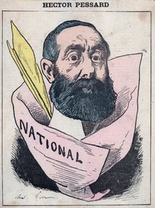 Retrato de Hector Pessard, jornalista francês e proprietário do jornal "Le National", de Andre Gill, em "Les Hommes d