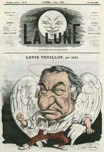 Retrato de Louis Veuillot (1813-1883), jornalista francês e homem de letras. Cartoon de Gill, em "The Moon", 21 de abril de Andre Gill