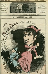 Retrato de Roselia Rousseil, uma cantora francesa, ela interpretou a Comédia Francaise. Capa em "L