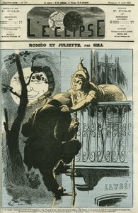 Romeo e Juliette, Adolphe Thiers (1797-1877), deputado de Paris, deixou a cidade para Versalhes quando se tornou Presidente da República. Capa em "L