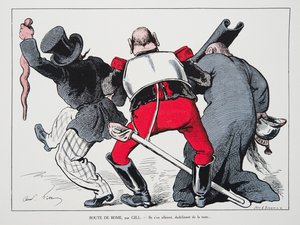 Estrada de Roma - eles foram, dodeling da cabeça, de História da Terceira República, vol. Eu, História Política, pub.1933 de Andre Gill
