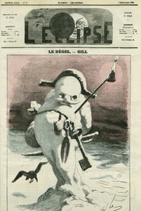O degelo, evocação da situação política do governo de Napoleão III, "a França quer mais liberdade". Capa em "L
