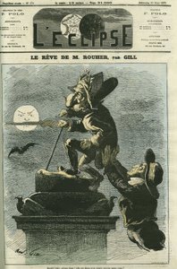 O sonho de Rouher, Eugene Rouher (1814-1884), político, ministro de Napoleão III e líder do partido Bonapartista, ele sonha com o retorno de Napoleão III. Capa em "L