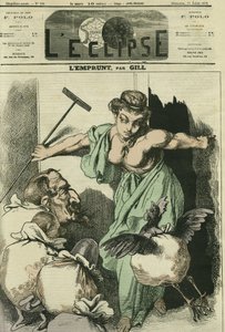 O empréstimo, a República deve emprestar 3 mil milhões para pagar a dívida da guerra à Prússia. Capa em "L