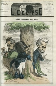 Sob o olmo, Napoleão III, Emile Ollivier espera, estes são os principais atores da derrota de Sedan. Capa em "L