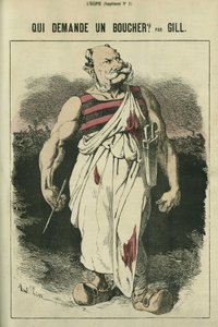 Quem pede um açougueiro, caricatura de Guilherme I da Alemanha (1797-1888), vencedor da Guerra de 1870. em "L