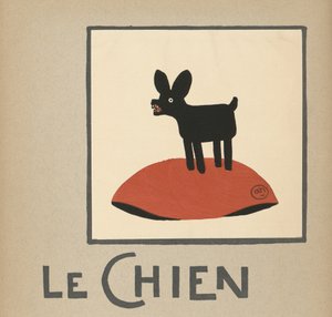 Le Chien" Ilustração infantil de um cão preto de Andre Helle