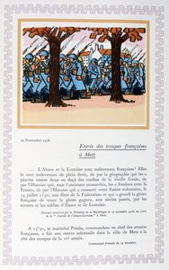 A entrada de tropas francesas em Metz, 19 de novembro de 1918, 1919