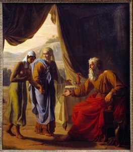 Sara apresenta Agar a Abraham Painting de Victor Orsel (1795-1850) 1820 Sun. 0,9x0,8 m Lyon, musee des Beaux Arts